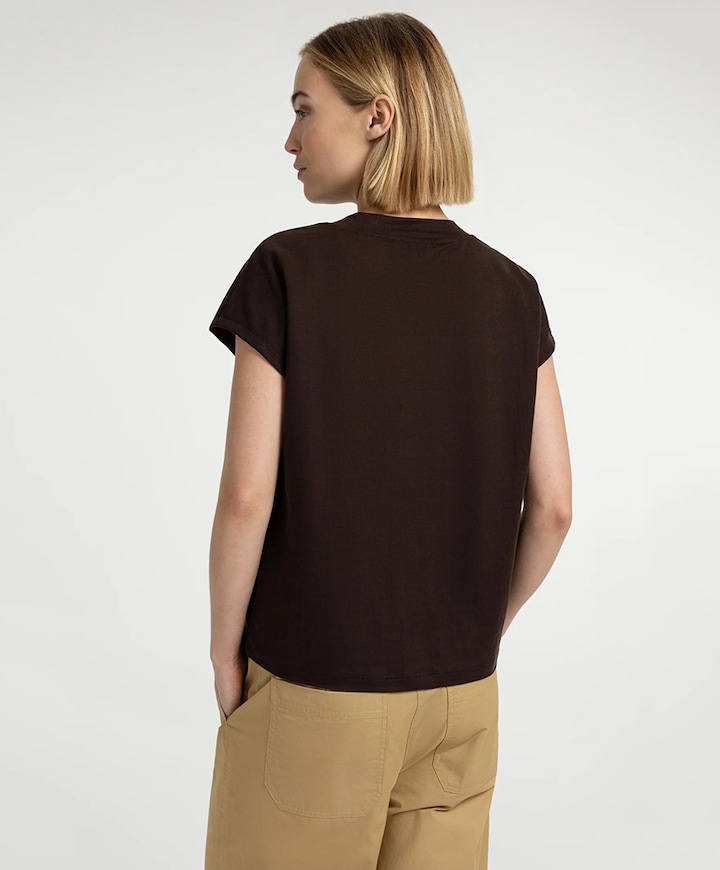 Dames T-shirt bruin