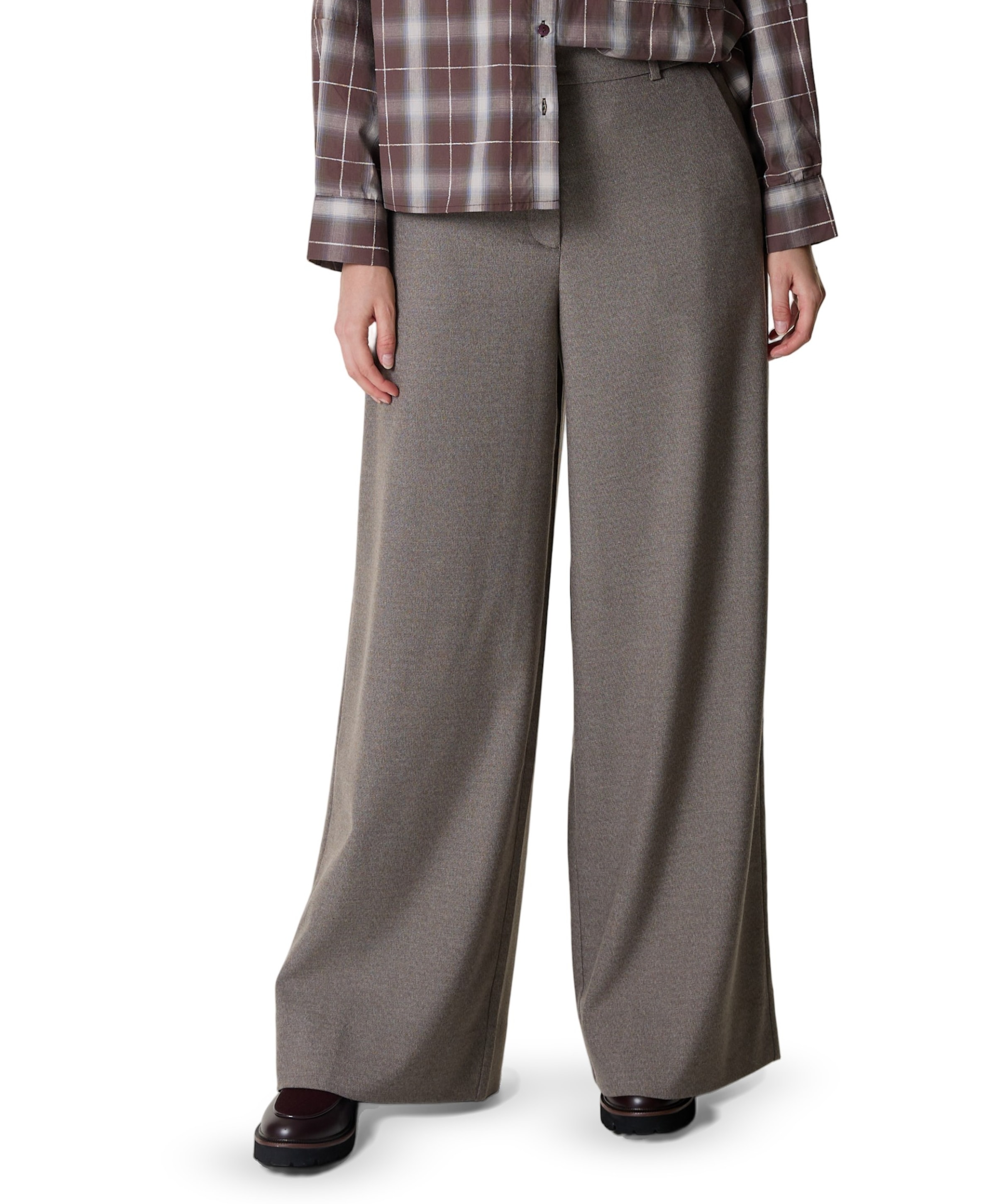 LAURAFV 132 OLD OAK MELANGE dames broek grijs