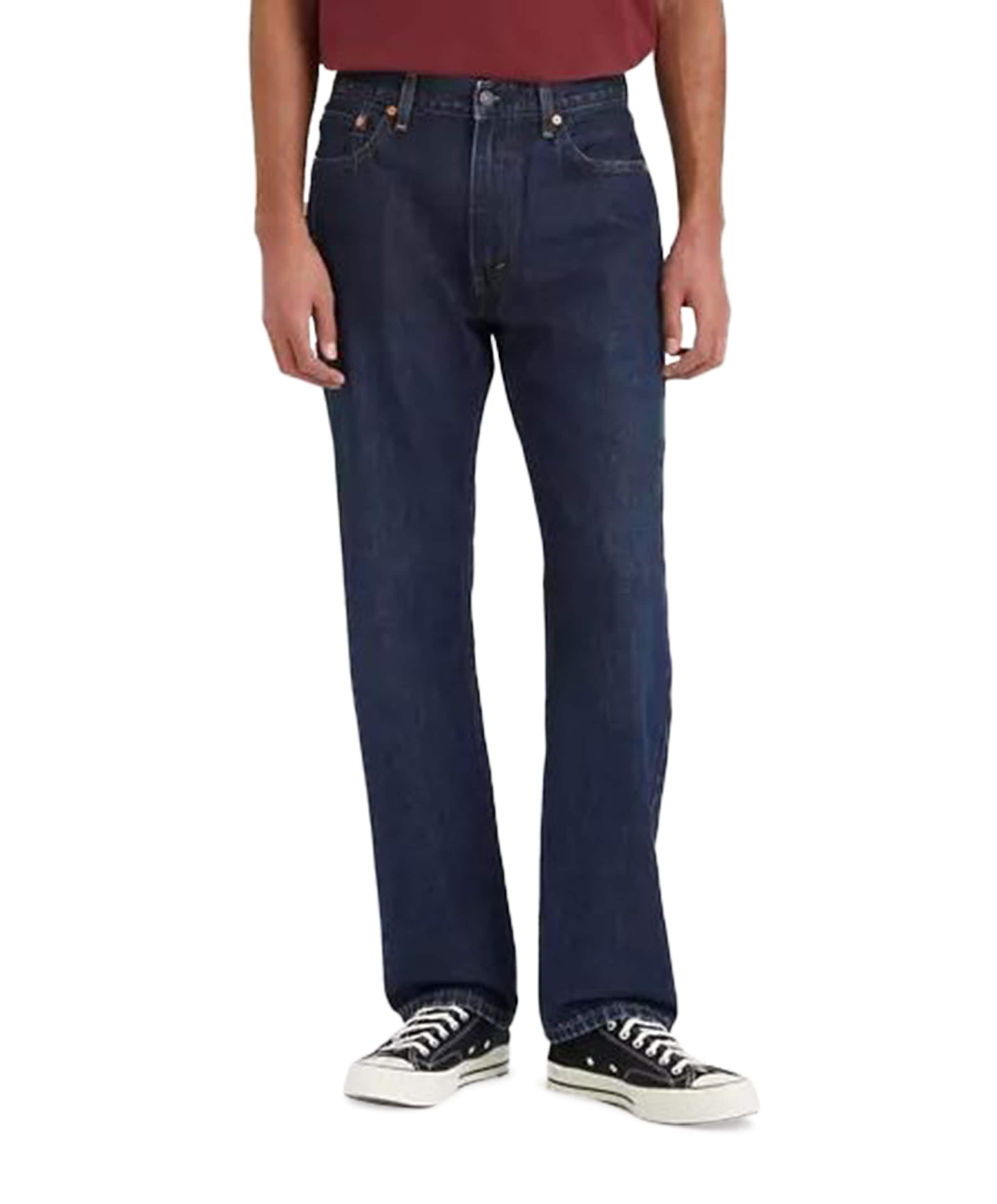 555 Relaxed straight heren jeans blauw