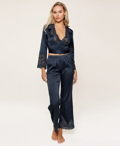 Dames shortama blauw