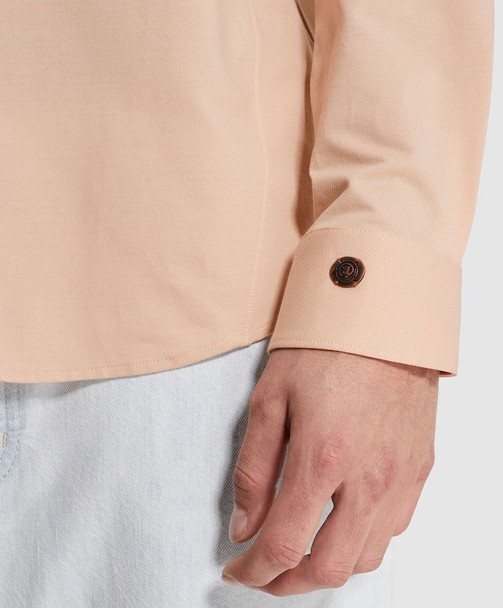 Heren overhemd lange mouw roze