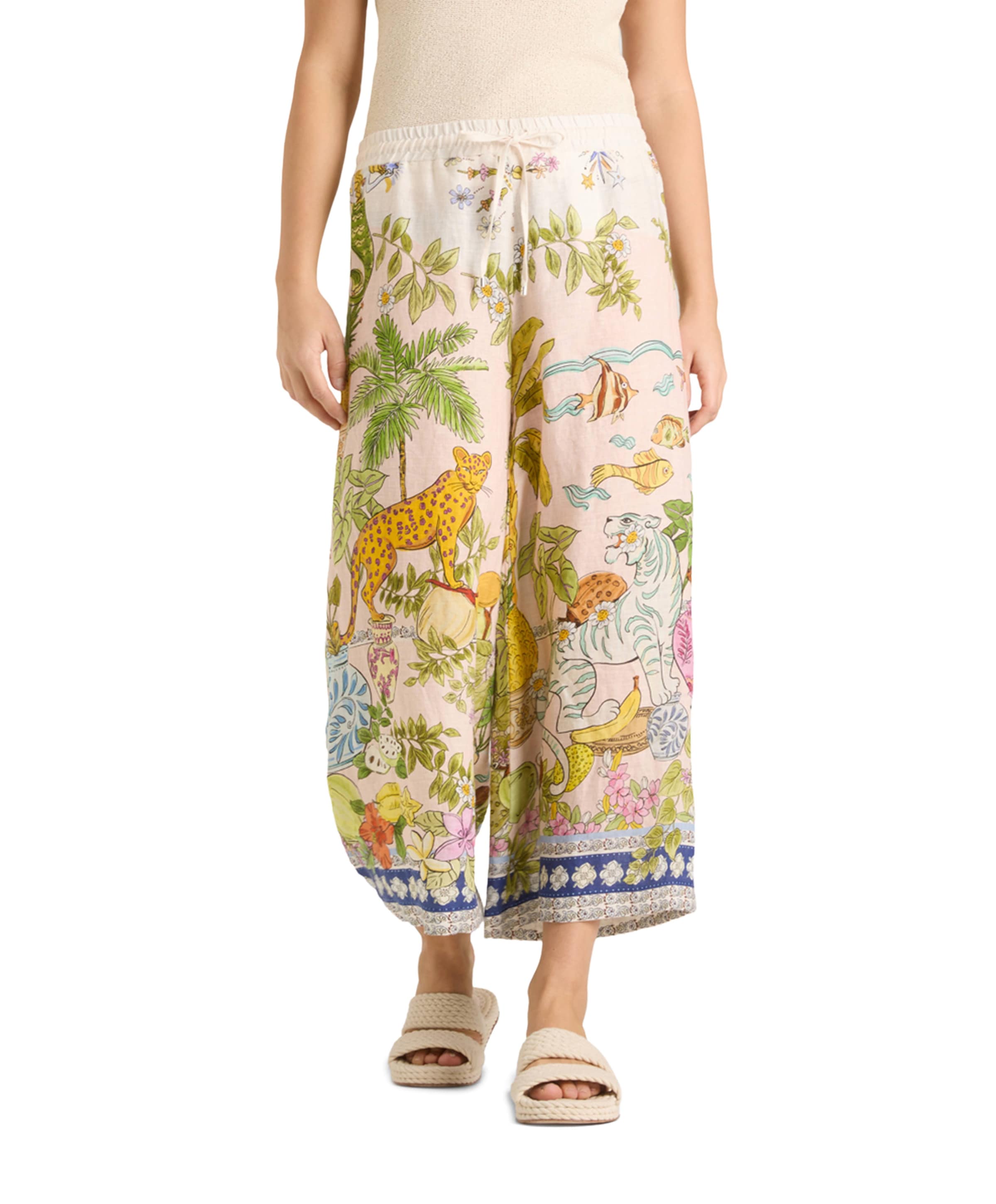 Candice plain dames broek multicolor