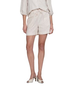 Lurex stripe dames korte broek ecru