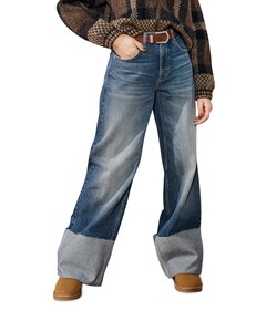 ONLBAKERLOO HW WIDE FOLD-UP RED jeans blauw