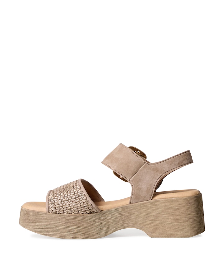 dames sandalen beige