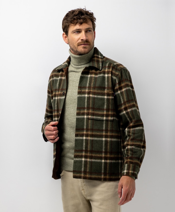 Heren overshirt groen