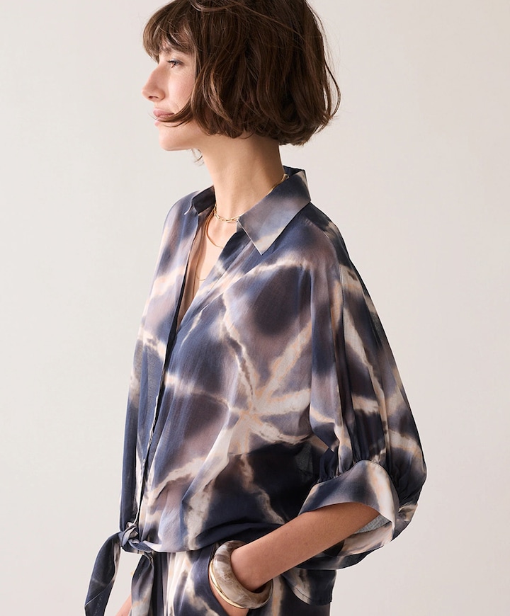 Dames blouse blauw