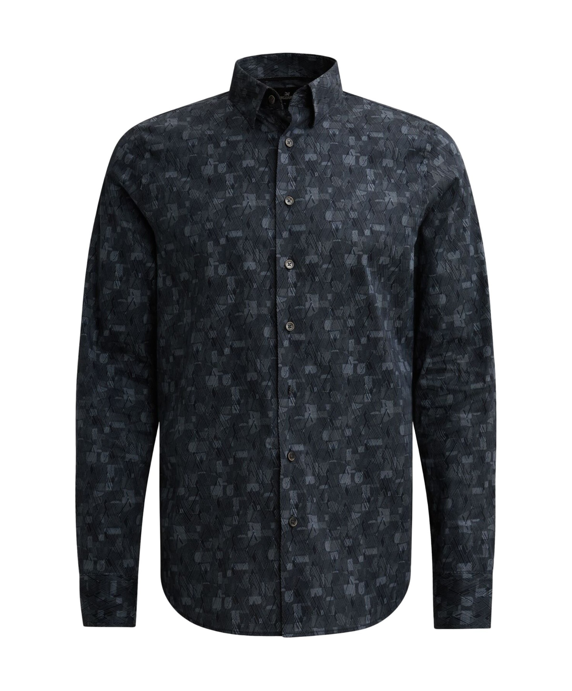 Heren overhemd lange mouw blauw