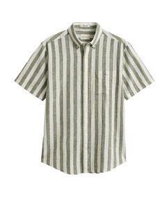 Heren overhemd korte mouw groen