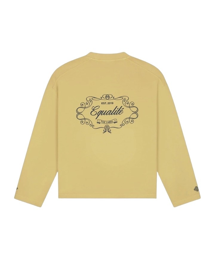 Uniseks longsleeve geel