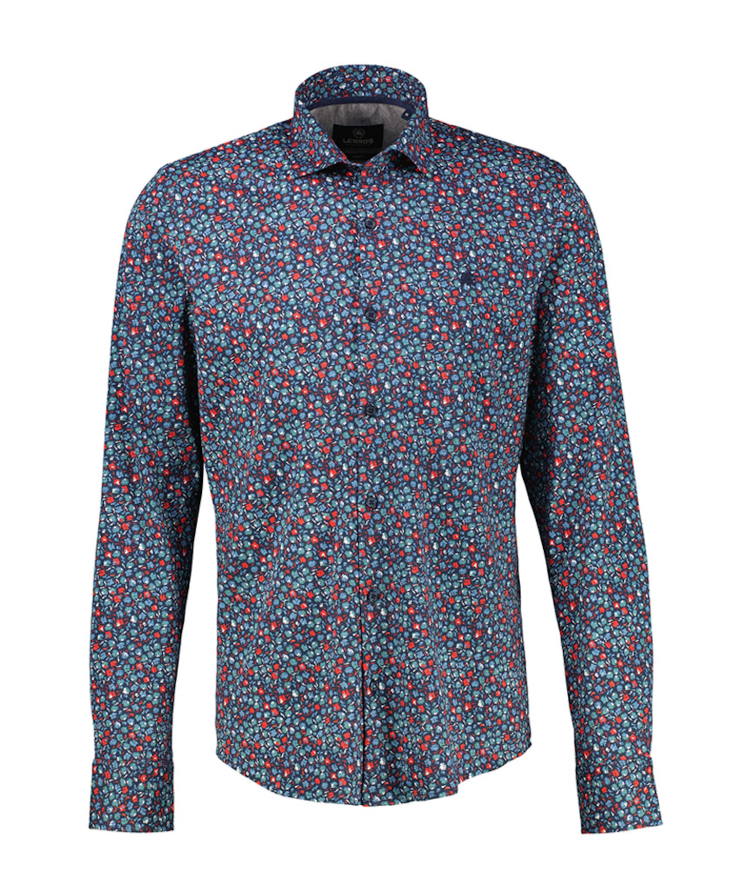 Heren overhemd lange mouw rood