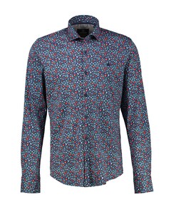 Heren overhemd lange mouw rood