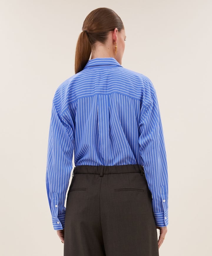 Dames blouse blauw