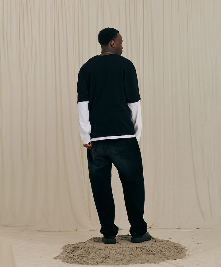 Heren longsleeve zwart