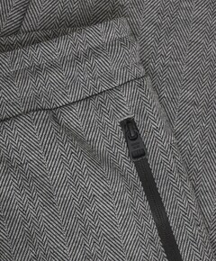 Jogpant Check Zip Pocket jongens broek grijs