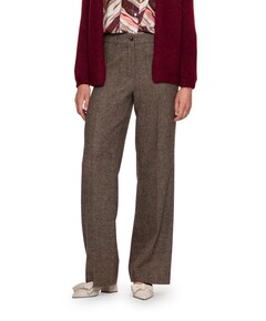 Tweed tape broek bruin