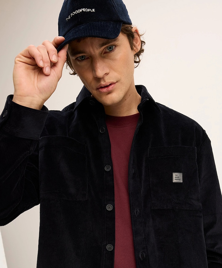 Overhemd lange mouw blauw