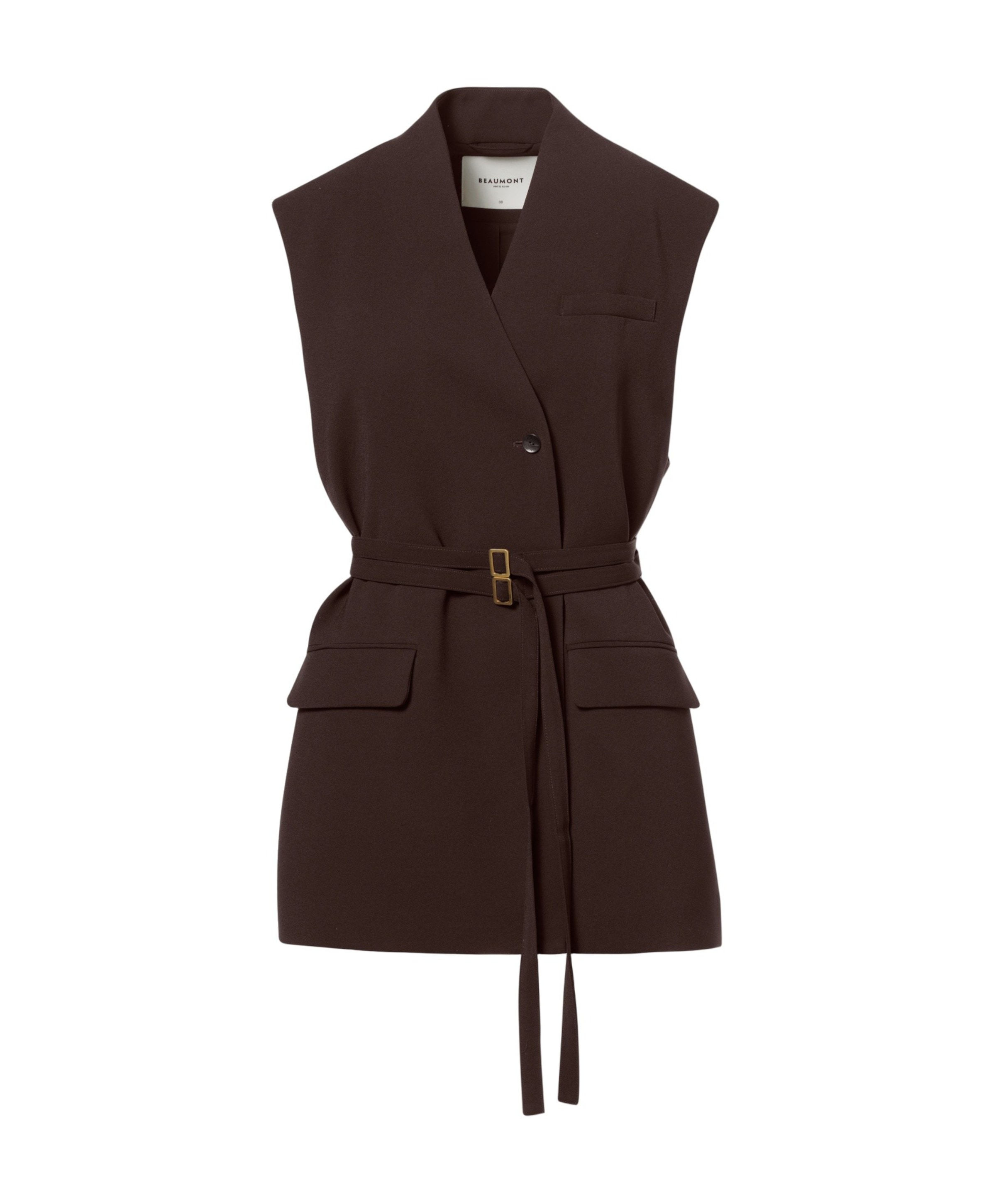 Dames gilet bruin