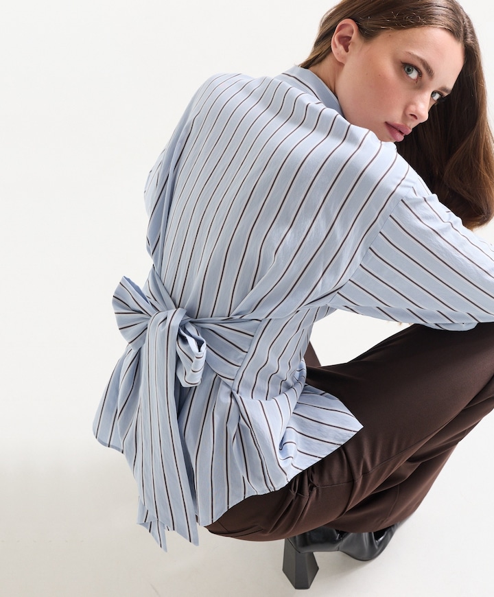 Dames blouse blauw