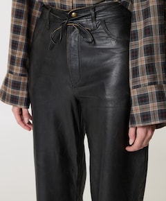 Tessy Leather dames broek zwart