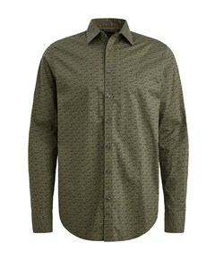 Heren overhemd lange mouw groen
