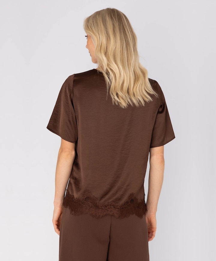 Dames blouse bruin