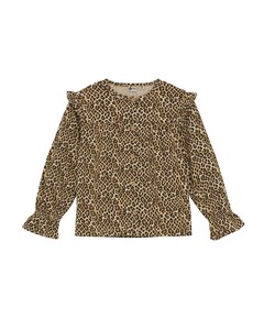 Blouse lange mouw beige