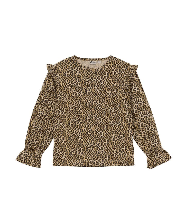 Blouse lange mouw beige