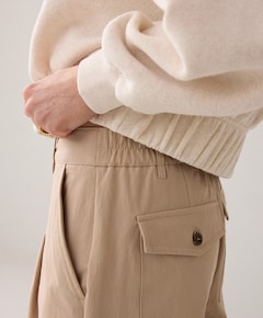 Trousers balloon fit Cotton blend with approx 71cm dames broek beige