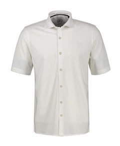 Heren overhemd korte mouw ecru