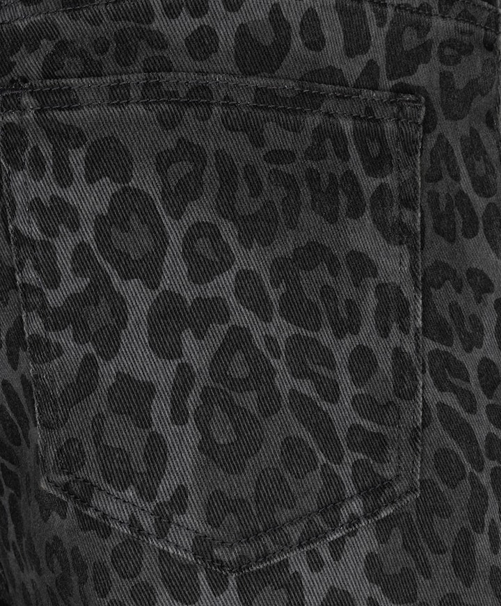 Leopard dames jeans grijs