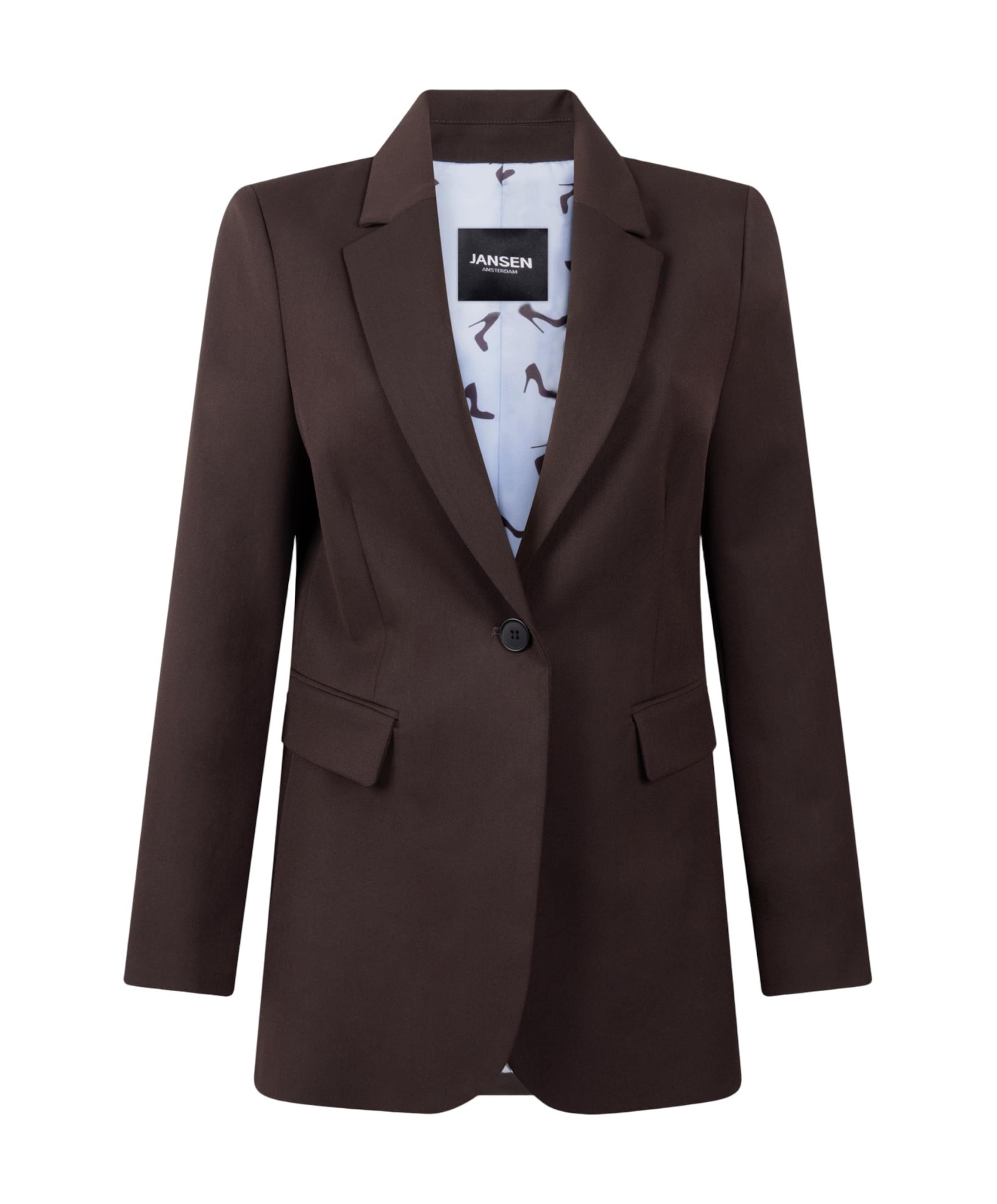 Dames blazer bruin