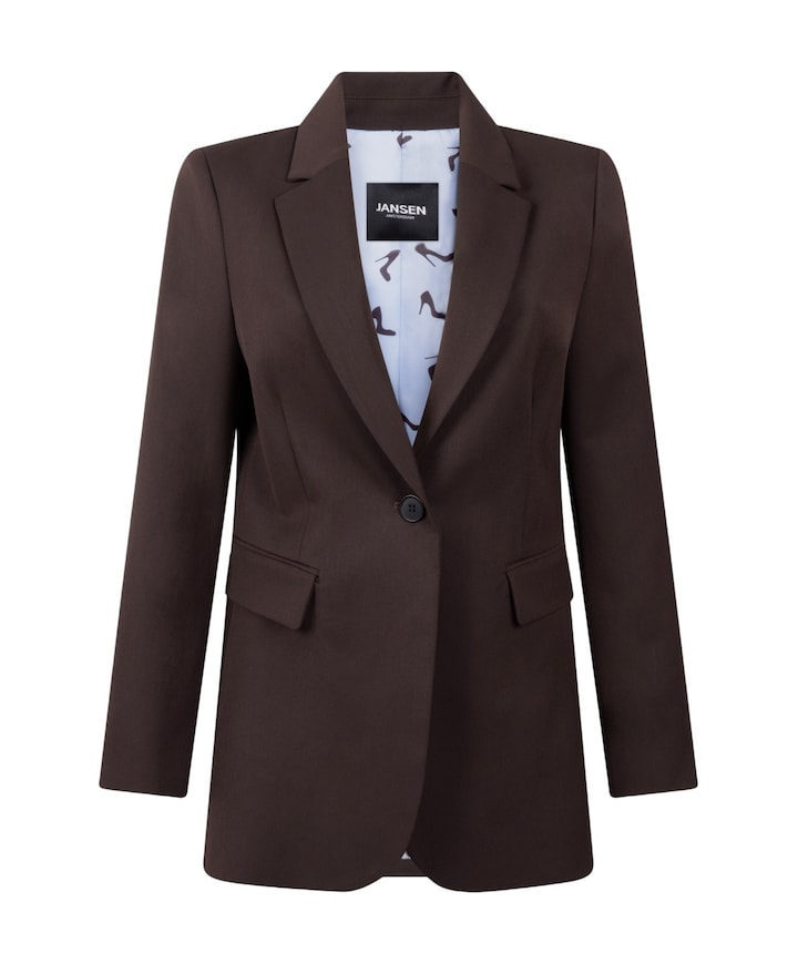 Dames blazer bruin