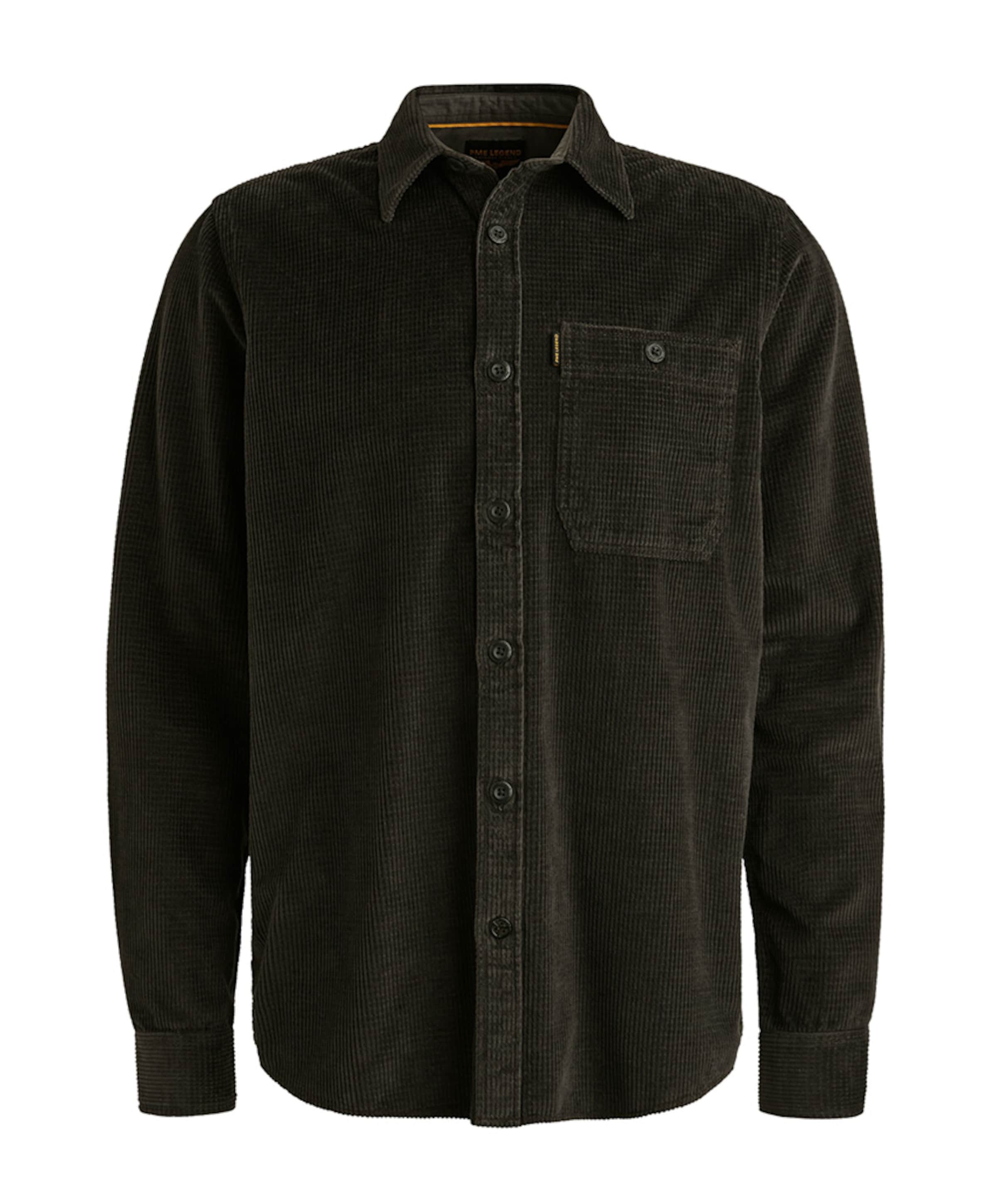 Heren overhemd lange mouw grijs