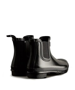 WOMENS ORIGINAL GLOSS CHELSEA BOOT dames enkellaarzen zwart