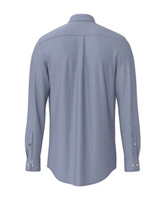 Heren overhemd lange mouw blauw