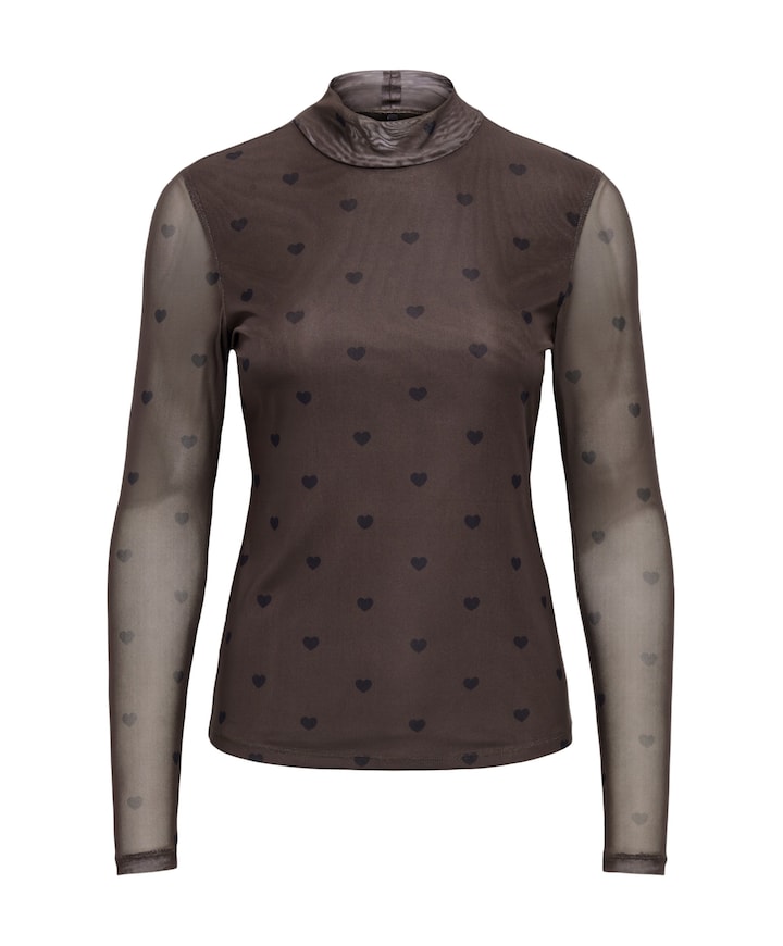 Dames top bruin