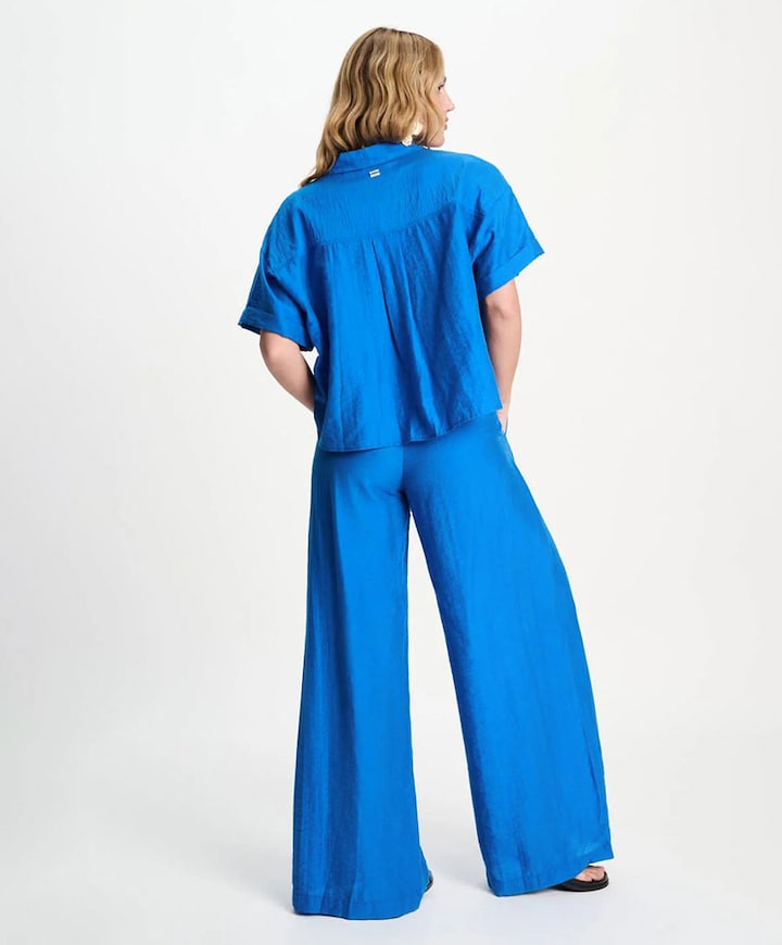Dames blouse blauw
