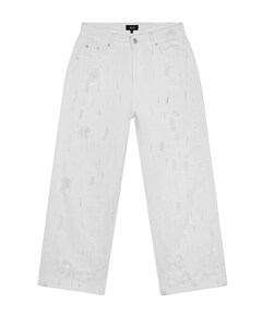 DAMAGED DENIM dames jeans ecru