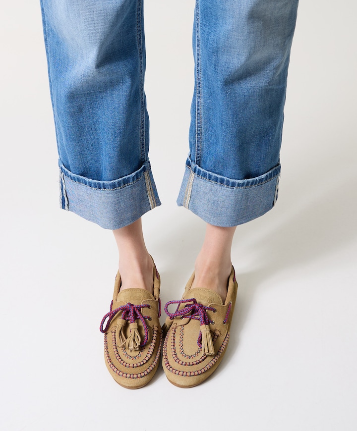 Dames mocassins Boat beige