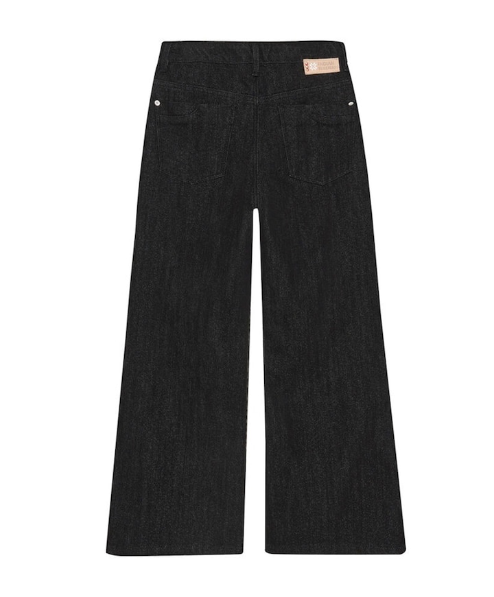 Extra Wide Fit Glitter meisjes jeans zwart