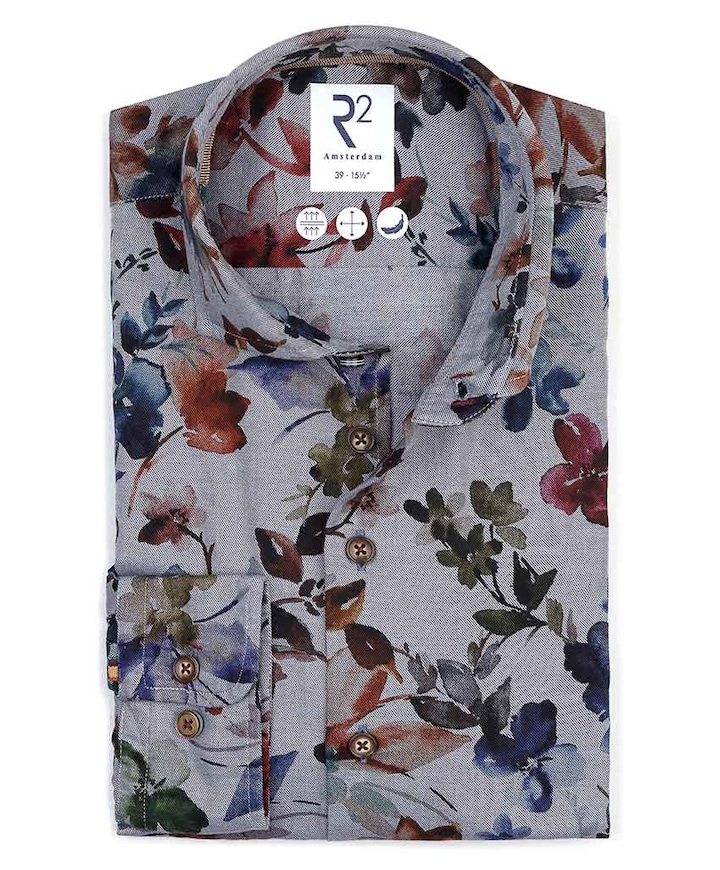 Overhemd lange mouw blauw