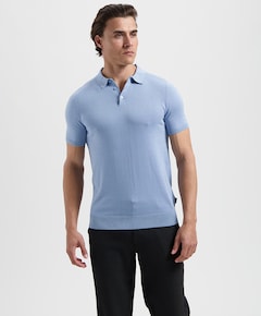Heren polo blauw