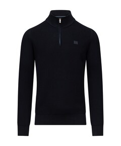 Heren trui met rits blauw