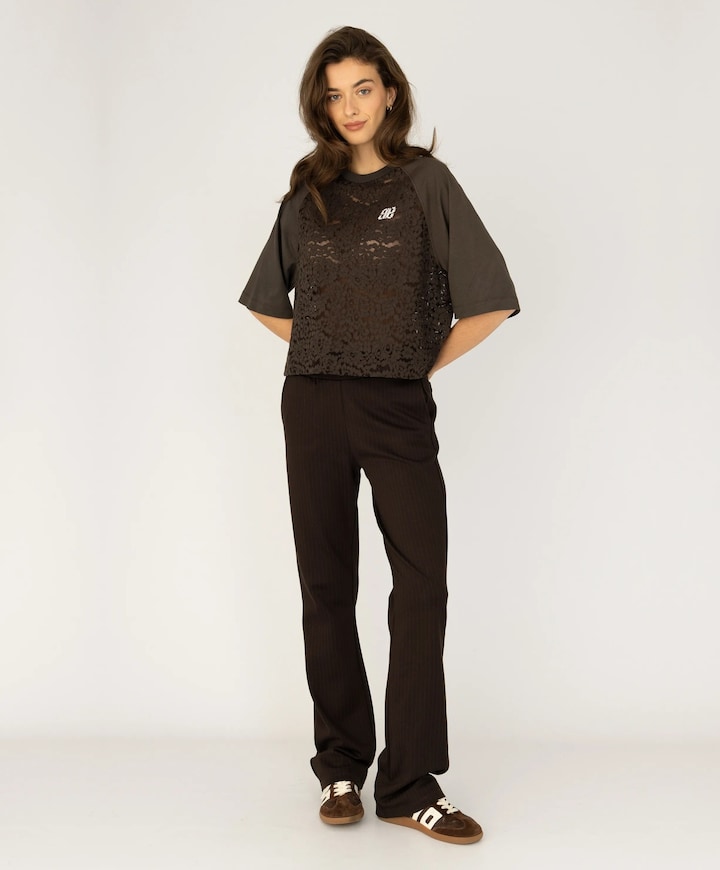 Dames T-shirt bruin