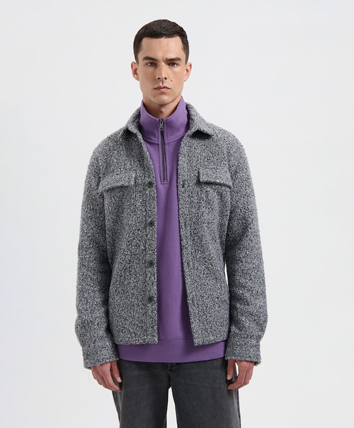 Heren overshirt zwart