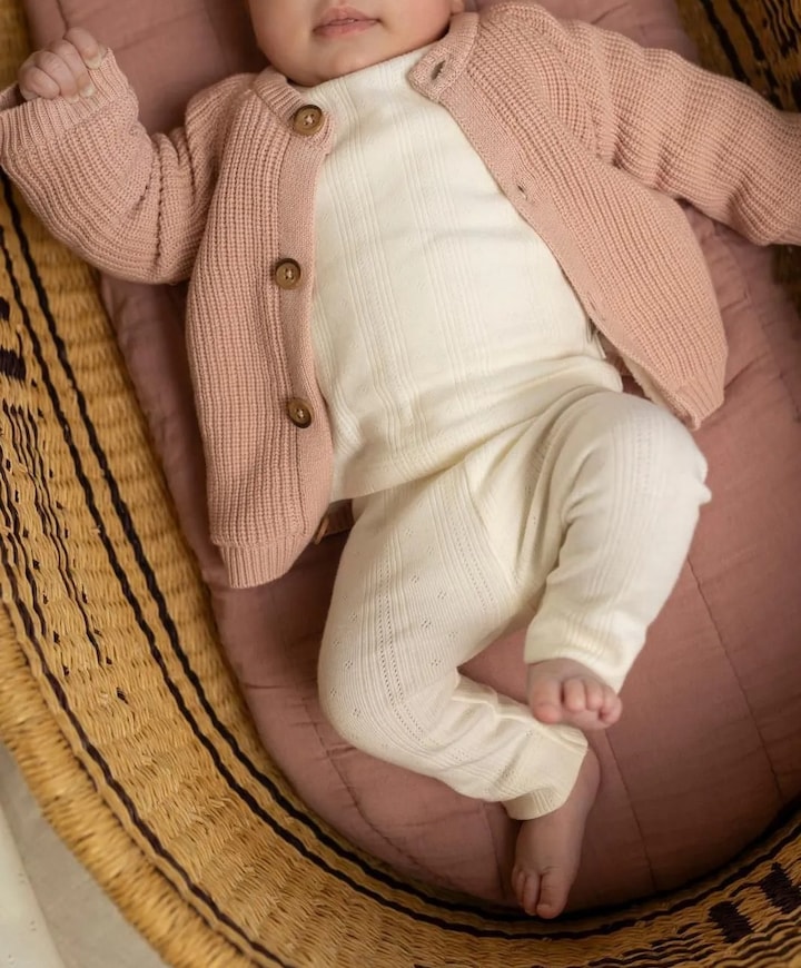 Legging meisjes broek ecru