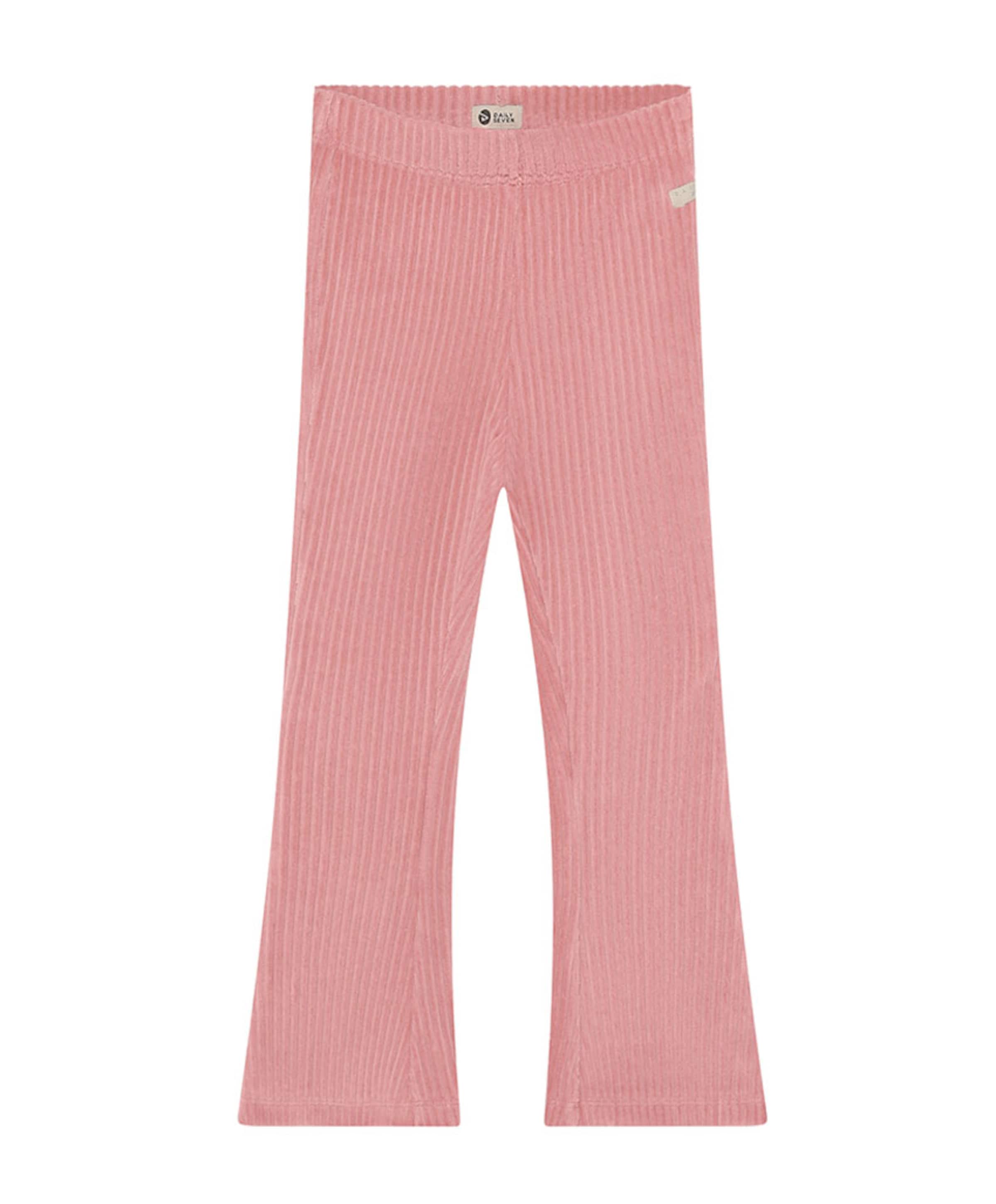 Flared Velvet meisjes broek roze