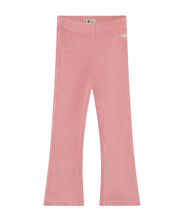 Flared Velvet meisjes broek roze