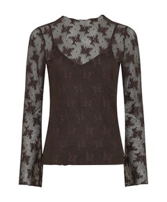 Dames top bruin